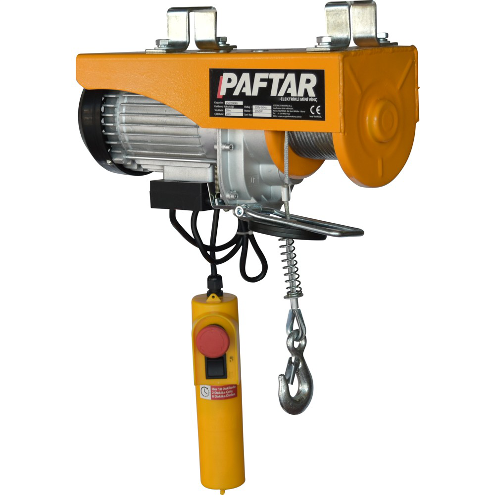 Paftar MV-1200 Elektrikli Mini Vinç (600/1200 Kg)
