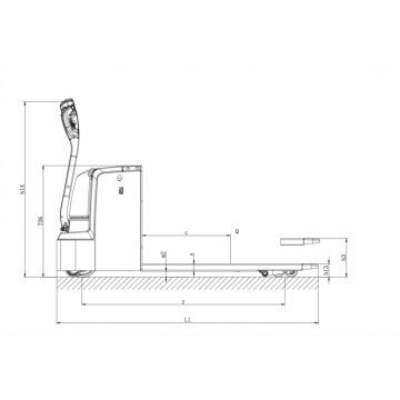 Paftar ET20E Akülü Transpalet 2 Ton 115 cm