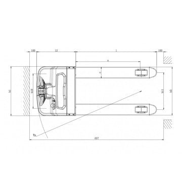 Paftar ET20E Akülü Transpalet 2 Ton 115 cm