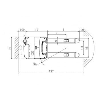 Paftar ES1546ZF Tam Akülü İstif Makinesi 1,5 Ton 460 cm Freelift
