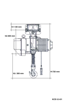 Paftar KCDS-0.5-01 Çift Hız Elektrikli Zincirli Caraskal - 4 Hareketli