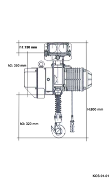 Paftar KCDS-01-01 Çift Hız Elektrikli Zincirli Caraskal - 4 Hareketli