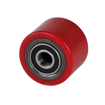 AKÜLÜ TRANSPALET YÜK TEKERİ POLİÜRETAN (KIRMIZI) 80X60MM