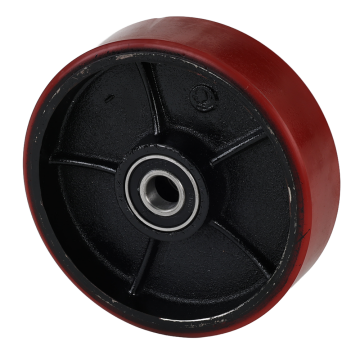 MANUEL TRANSPALET YÜK TEKERİ POLİÜRETAN (KIRMIZI) 180X50MM
