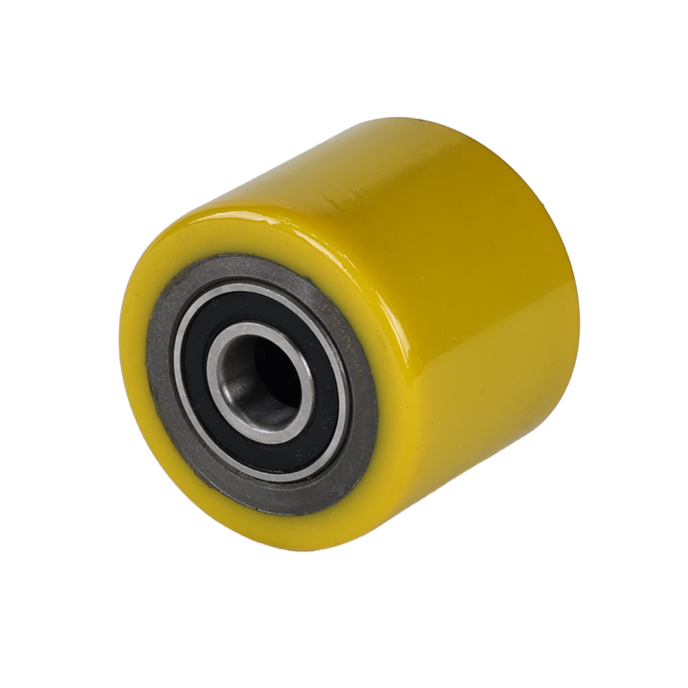 AKÜLÜ İSTİF TRANSPALET YÜK TEKERİ POLİÜRETAN (80X70MM)