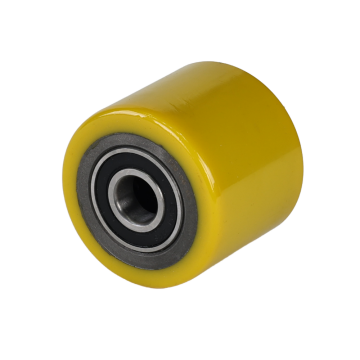 AKÜLÜ İSTİF TRANSPALET YÜK TEKERİ POLİÜRETAN (80X70MM)