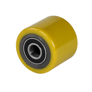 AKÜLÜ İSTİF TRANSPALET YÜK TEKERİ POLİÜRETAN (80X70MM)