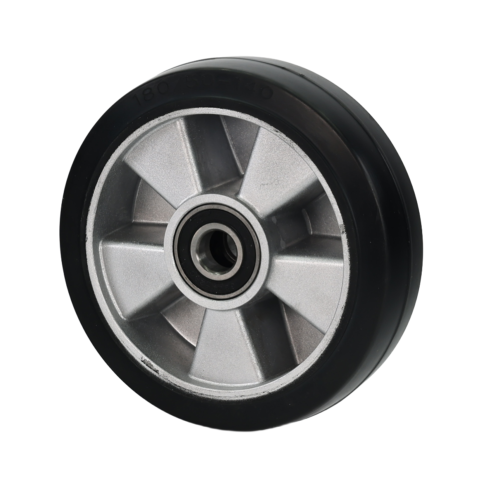 MANUEL TRANSPALET YÜK TEKERİ KAUÇUK SİYAH 180X50