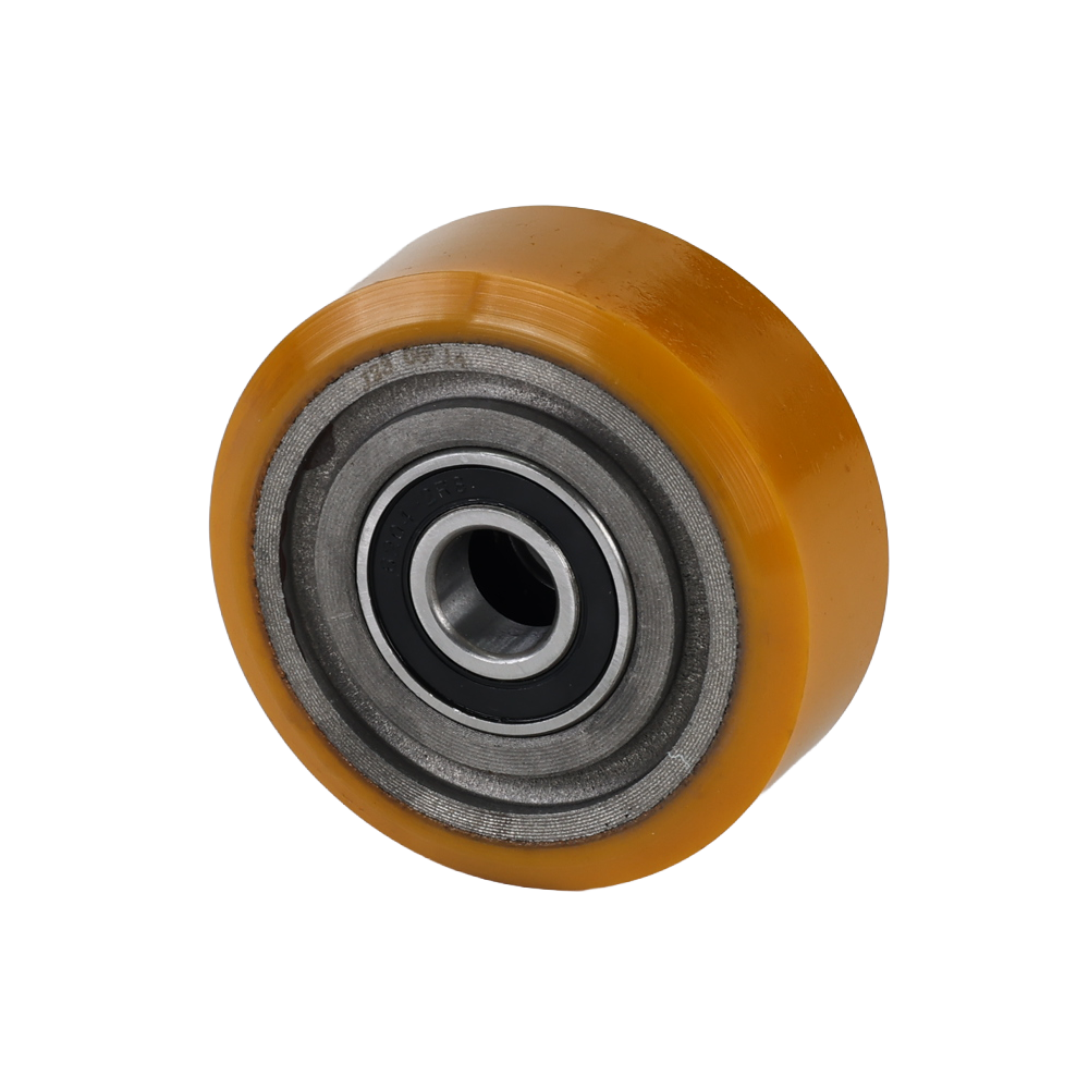 AKÜLÜ TRANSPALET DENGE TEKERİ POLİÜRETAN (100X40MM)