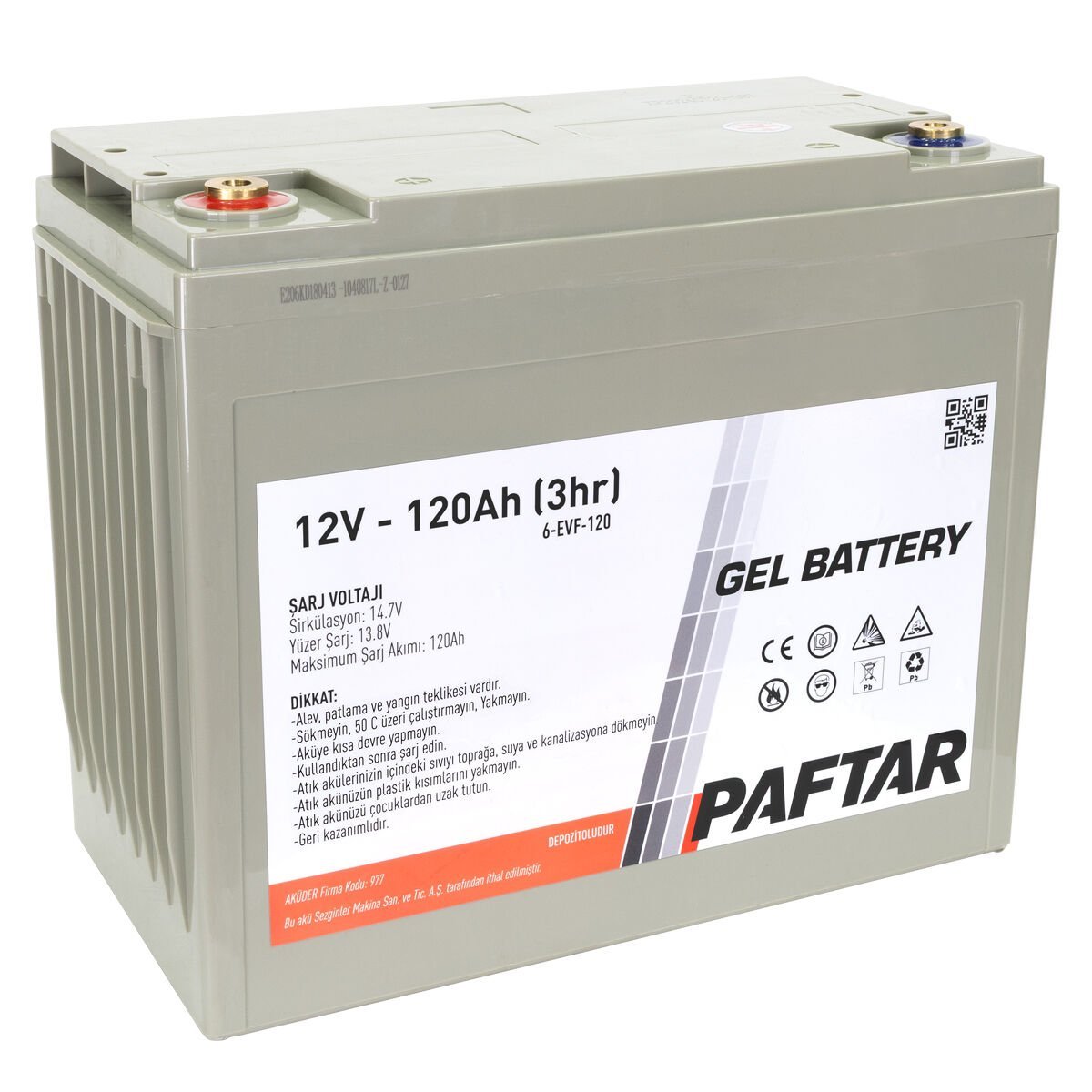 PAFTAR 12V 120Ah JEL AKÜ (ESG15)